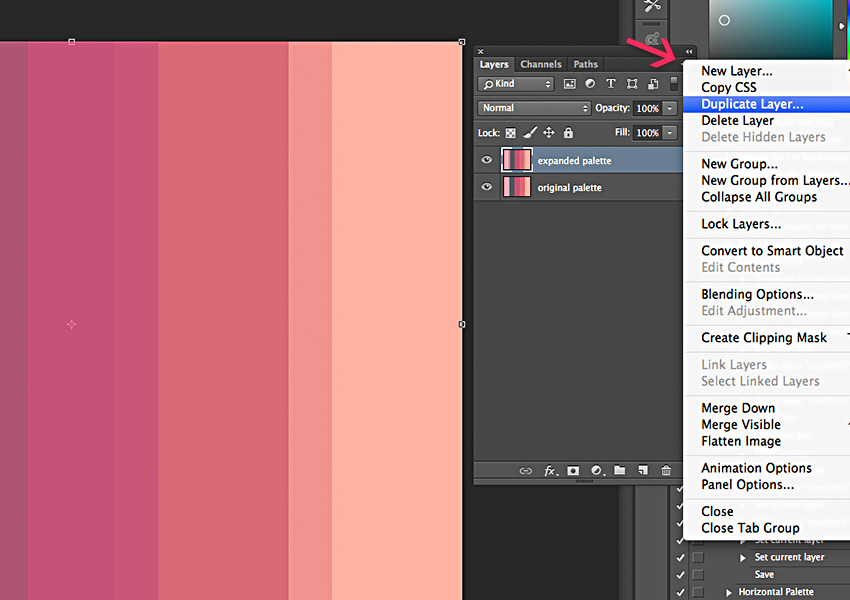 Step 1: Duplicate your palette layer.